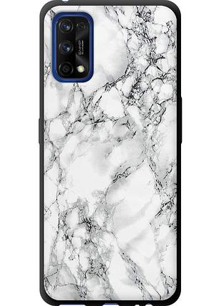 Чехол tpu на телефон realme 7 pro мрамор белый "4480b-2082-58250"
