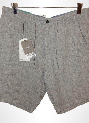 Льняные шорты next. size 32 regular fit/46. new