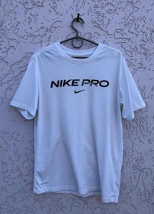 Біла спортивна футболка nike pro dri-fit оригінал