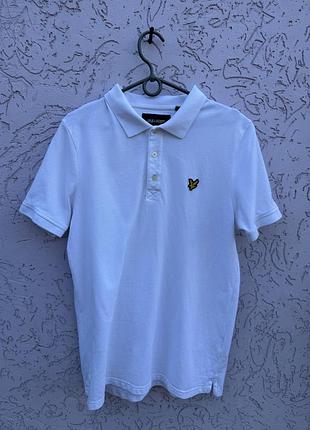 Біла футболка поло lyle & scott оригінал теніска лайл скотт