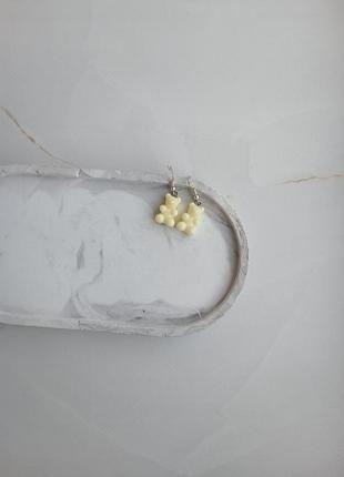 Сережки ведмедики жовті