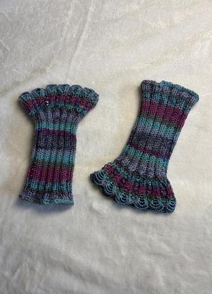 Мітенки, knit fingerless