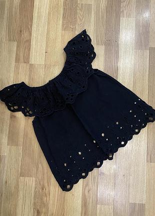 Блуза шикарна із прошви +льон zara