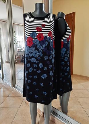 Трикотажное в цветы 💐 платье 👗