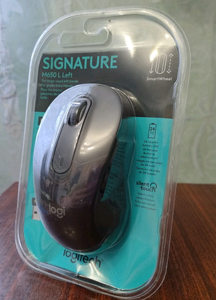 Беспроводная мышь logitech signature m650 l left (для левшей) - новая