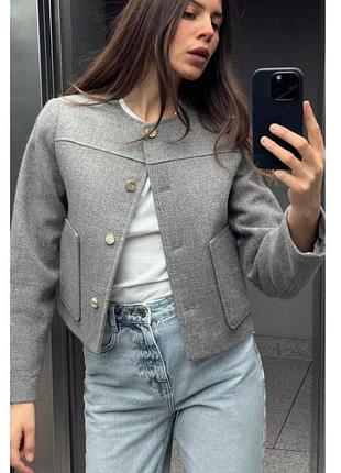Жакет сірий zara, розмір xs.