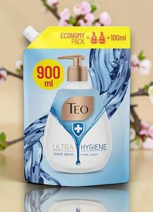 Рідке мило для рук teo ultra hygiene, 900 мл (дойпак)