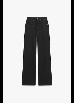 Джинсы zara зара wide leg full length high waist