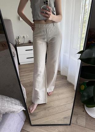 Лляні брюки палаццо massimo dutti xs