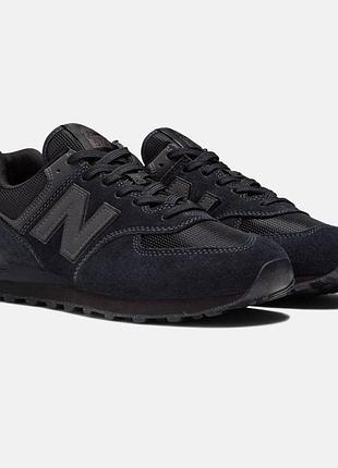 Кросівки чоловічі new balance 574 black/black, 44 розмір
