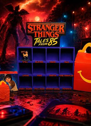 ‼️новинка 🔥підставка stranger things tales from 85 display stand дивні дива поличка для фігурок happy meal mcdonalds стенд органайзер
