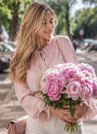 Блуза river island uk 16пудрова рожева