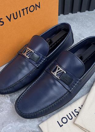 Louis vuitton hockenheim logo driving moccasin чоловічі туфлі мокасини шкіра оригінал 44 eur