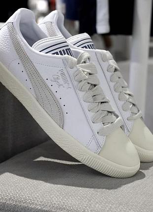 Кожаные мужские белые кеды puma x rhuigi clyde sneakers 44,5-45 размер