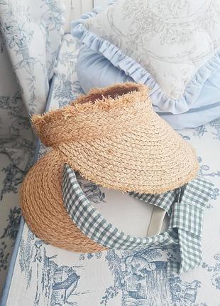 White stuff / vintage / соломенная шляпа / летняя шляпа / козырь соломенный / new vintage