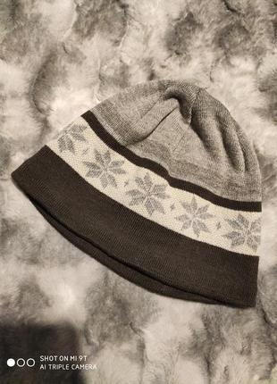 🔥🔥🔥 распродажа шапочка подросток двойная со скандинавским орнаментом4 фото