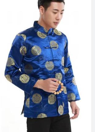 Жакет в азиатсом стиле, шёлк, l/xl