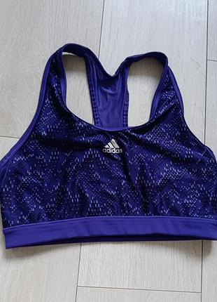 Спортивный топ базовый синий топик adidas l л 80b 80c 85a 85b