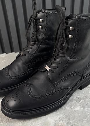 Louis vuitton combat wingtip ankle boots чоловічі черевики шкіра оригінал 43.5 eur