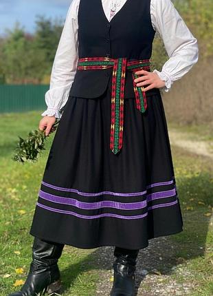 Новая черная юбка к вышиванке оверсайз