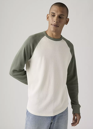 Лонгслив мужской levi's xxl оригинал thermal raglan crewneck t-shirt