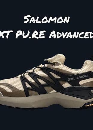 Мужские кроссовки salomon xt pu.re advanced beige black