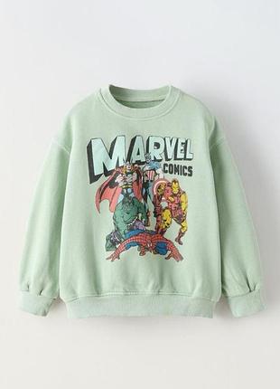 Свитшот marvel zara с рисунком на спинке