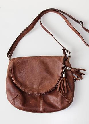 Кожаная сумка кросс боди vera pelle италия