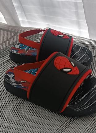 Босоножки сандалии шлепанцы шлепки спайдомен паук marvel spiderman 24