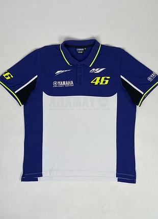 Футболка поло yamaha factory racing 46 оригінал бавовняна чоловіча синя розмір xxl