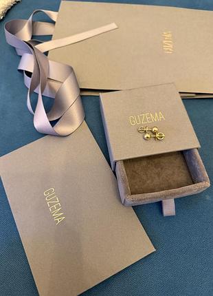 Золоті сережки кульки guzema