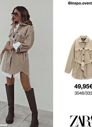 Zara тепла сорочка, куртка сорочка, сорочка пальто