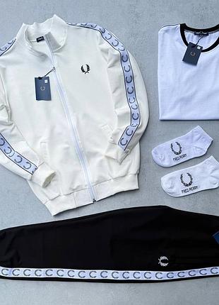 Набір fred perry лампас: кофта-футболка-штани 2 пари шкарпеток у подарунок!