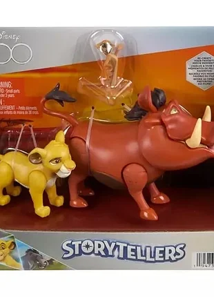 Коллекционный набор фигурок король лев disney 100 storytellers mattel (симба, пумба, тимон)