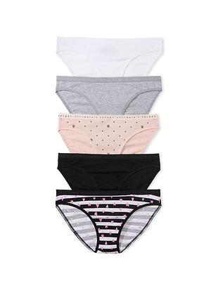 Набір 5 шт бавовняних трусиків victoria’s secret оригінал розмір м