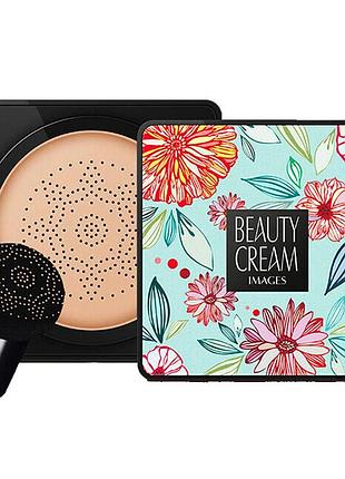 Тональный крем кушон + спонжик, images moisture beauty cream concealer, тон натуральный / тонущий крем для лица