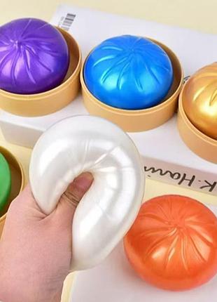 Игрушка 10 см металлик dumpling, mystery dumpling, squishies dumpling сквиши пельмень 2