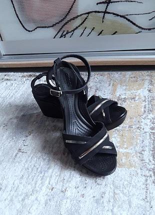 Легкие, удобные босоножки, 41-41,5, текстиль, crocs