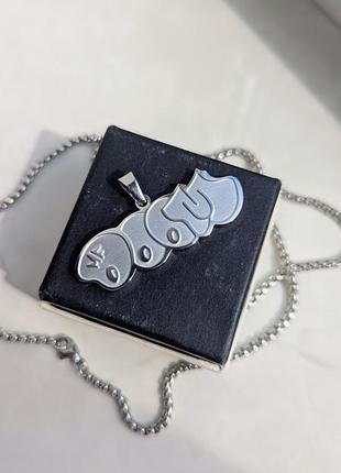 Кулон  silver mf doom 6