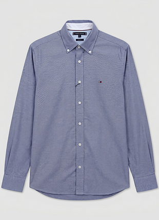 Рубашка Tommy hilfiger мужская синяя m