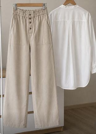 Брюки чіноси на ґудзиках massimo dutti роз.l-xl