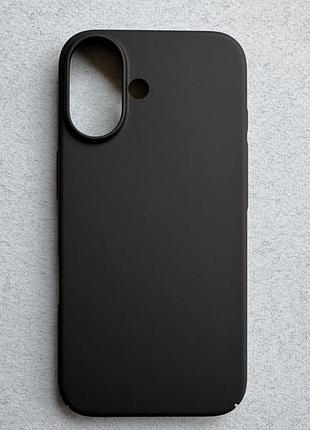 Apple iphone 16 чехол (бампер, накладка) чорний, матовий, пластик