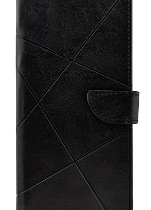 Чохол книжка business leather claps для xiaomi redmi a5 eu (код моделі 25028rn03y) на магніті з підставкою чорний