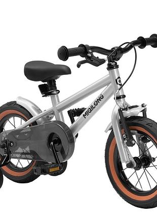 Детский велосипед miqilong rbb-st12-silver st 12" серебристый