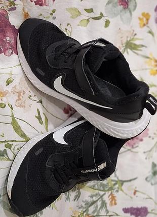 Кроссовки детские, для мальчика, nike, 35 размер, 22 см, черные.
