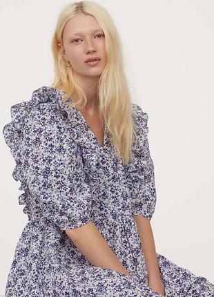 Хлопковое платье миди от h&m 5