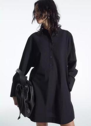 Гарна міні сукня сорочка cos collarless mini shirt dress 2026