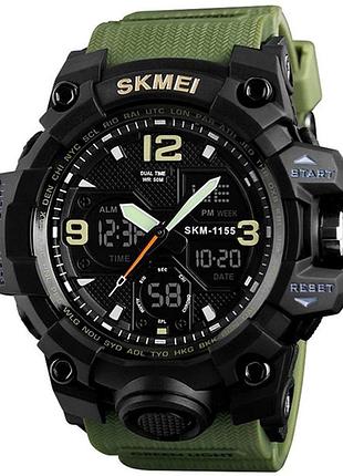 Годинник наручний чоловічий skmei 1155bag хакі