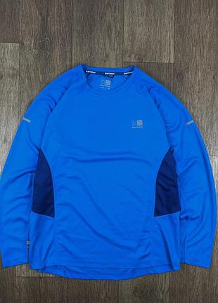 Лонгслів karrimor run m синя чоловіча спортивна кофта футболка з довгим рукавом легка бігова лонг