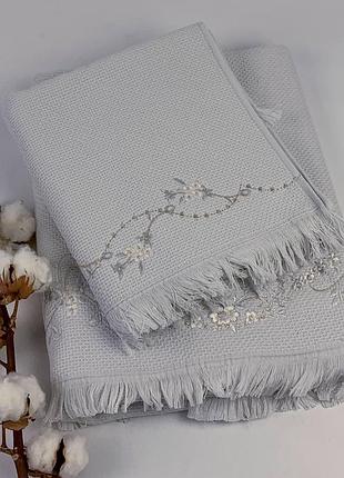 Набір рушників pupilla 2шт bernini-2 light grey